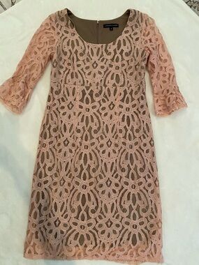 Office by Isaac Mizrahi Blush Pink Lace Sheath Dress